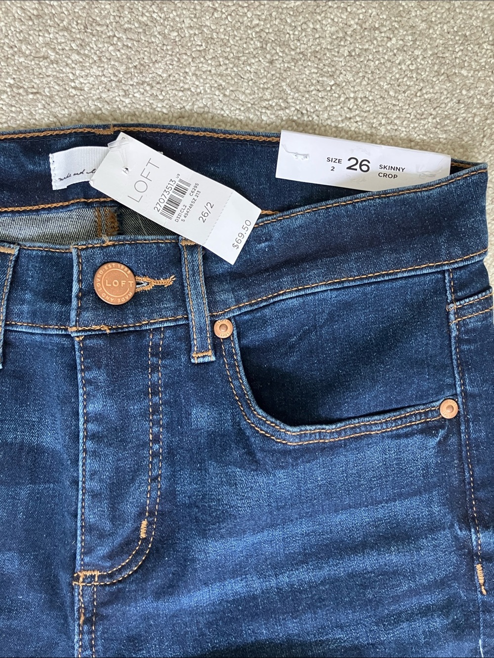 NWT LOFT Skinny Crop Jeans - Picture 2 of 2